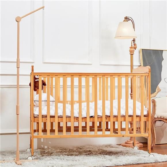 Wooden Floor-Standing Crib Mobile Arm 61 Inches Movable Baby Mobile Hanger - Picture 6 of 6